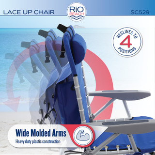 Thumbnail 3: Rio Rio Beach Lace-Up Aluminum Backpack Chair 