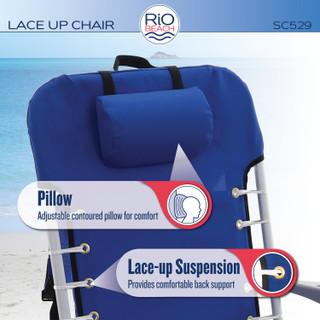 Thumbnail 6: Rio Rio Beach Lace-Up Aluminum Backpack Chair 
