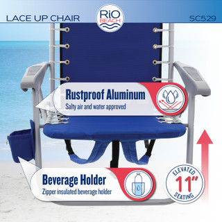Thumbnail 9: Rio Rio Beach Lace-Up Aluminum Backpack Chair 