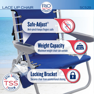 Thumbnail 10: Rio Rio Beach Lace-Up Aluminum Backpack Chair 