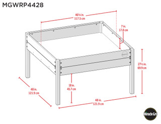 Thumbnail 10: MIRACLE-GRO® MIRACLE-GRO® 4 x 4 Ft. Raised Garden Planter 