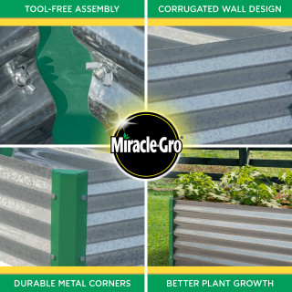 Thumbnail 8: MIRACLE-GRO® MIRACLE-GRO® 2 x 4 x 2 Ft. Galvanized Raised Garden Bed 