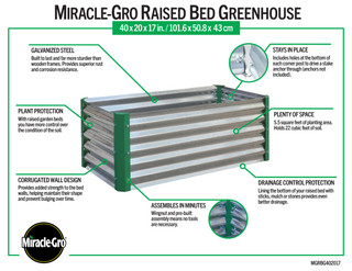 Thumbnail 9: MIRACLE-GRO® MIRACLE-GRO® 2 x 4 x 2 Ft. Galvanized Raised Garden Bed 