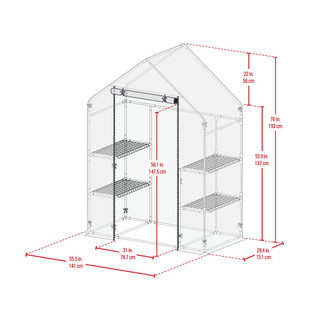 Thumbnail 3: MIRACLE-GRO® MIRACLE-GRO® 4.8 x 2.9 x 6.5 Ft. Mini Greenhouse 