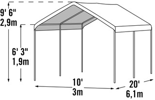 Thumbnail 12: Shelter Logic Shelter Logic 10' x 20' AG  Gazebo Canopy 