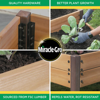 Thumbnail 9: MIRACLE-GRO® MIRACLE-GRO® 4 x 8 Ft. 2-Tier Raised Garden Bed 