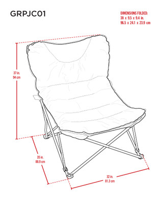 Thumbnail 10: CAMP & GO Camp & Go Padded Jumbo Chair 