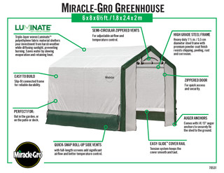 Thumbnail 8: MIRACLE-GRO® MIRACLE-GRO® 6 x 8 x 6 Ft. Greenhouse 