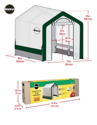Thumbnail 10: MIRACLE-GRO® MIRACLE-GRO® 6 x 8 x 6 Ft. Greenhouse 
