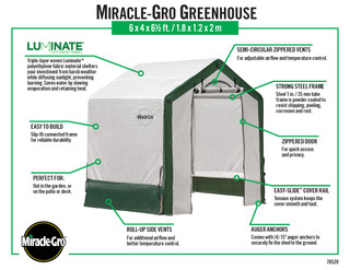Thumbnail 9: MIRACLE-GRO® MIRACLE-GRO® 6 x 4 x 6 Ft. Greenhouse 