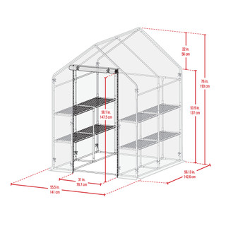 Thumbnail 10: MIRACLE-GRO® MIRACLE-GRO® 4.8 x 4.8 x 6.5 Ft. Mini Greenhouse 