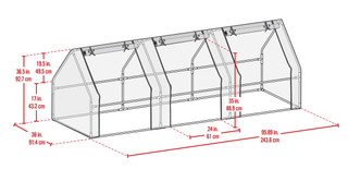 Thumbnail 9: MIRACLE-GRO® MIRACLE-GRO® 3 x 8 x 3 Ft. Mini Greenhouse 