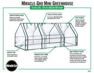Thumbnail 15: MIRACLE-GRO® MIRACLE-GRO® 3 x 8 x 3 Ft. Mini Greenhouse 