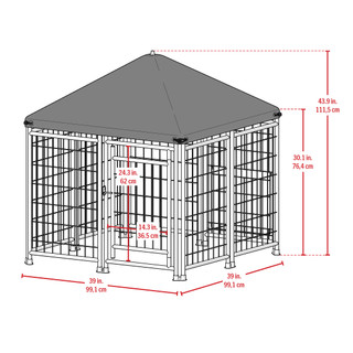Thumbnail 6: Shelter Logic Shelter Logic 3' x 3' Square Pet Kennel 