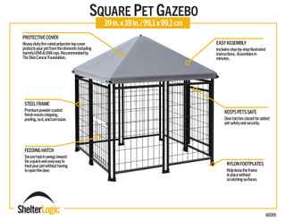 Thumbnail 8: Shelter Logic Shelter Logic 3' x 3' Square Pet Kennel 