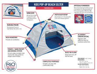 Thumbnail 4: Rio Rio Total Sunblock Kids Beach Shelter 