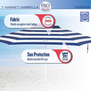 Thumbnail 12: Rio Rio 7 ft. Beach Market Umbrella & Integrated Sand Anchor 