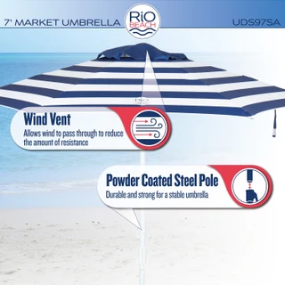 Thumbnail 13: Rio Rio 7 ft. Beach Market Umbrella & Integrated Sand Anchor 