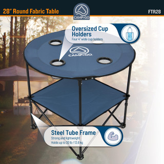 Thumbnail 9: CAMP & GO Camp & Go 28 in. Round Fabric Table 