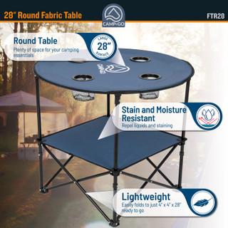 Thumbnail 13: CAMP & GO Camp & Go 28 in. Round Fabric Table 