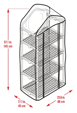 Thumbnail 6: Shelter Logic MIRACLE-GRO®  23" x 17" x 57" Mini Greenhouse 