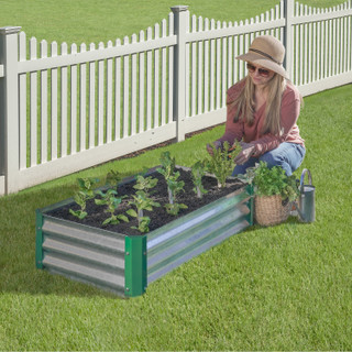 Thumbnail 9: MIRACLE-GRO® MIRACLE-GRO® 2 x 4 x 1 Ft. Galvanized Raised Garden Bed 