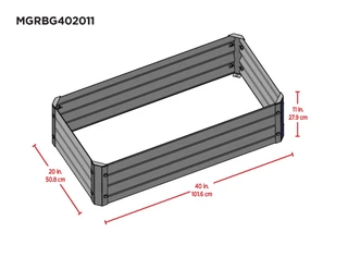 Thumbnail 10: MIRACLE-GRO® MIRACLE-GRO® 2 x 4 x 1 Ft. Galvanized Raised Garden Bed 