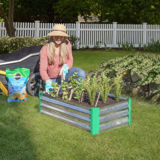 Thumbnail 11: MIRACLE-GRO® MIRACLE-GRO® 2 x 4 x 1 Ft. Galvanized Raised Garden Bed 
