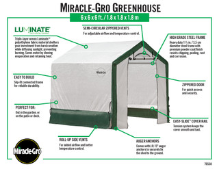 Thumbnail 5: MIRACLE-GRO® MIRACLE-GRO® 6 x 6 x 6 Ft. Greenhouse 