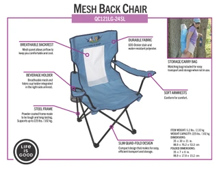 Thumbnail 5: Life is Good Life Is Good Mesh Back Quad Chair 