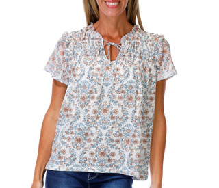 Thumbnail 1: Lucky Brand Women's Short Sleeve Keyhole Neck Top 
