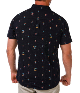 Thumbnail 2: Rip Curl Men's Short Sleeve Hula Breach Button Down Shirt 