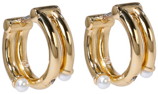 Thumbnail 1: KATE SPADE Mini Pearl Huggie Earrings 