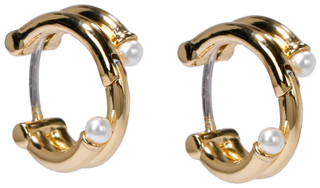 Thumbnail 3: KATE SPADE Mini Pearl Huggie Earrings 