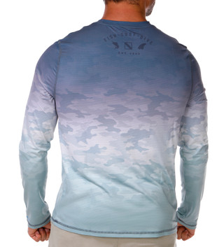 Thumbnail 3: Salt Life Fish Net Fade Long Sleeve Perf Tee 