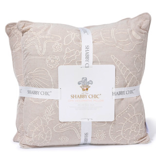 Thumbnail 1: SHABBY CHIC 2 Pk Embroidered Shells Decorative Pillows 