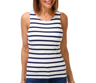 Thumbnail 1: Cyrus Women's Ribbed Stripe Tank Top 