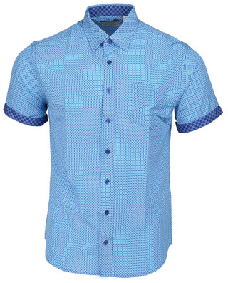 Thumbnail 1: Nick Graham Cross Box Neat Short Sleeve Sport Shirt 