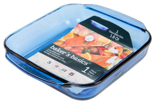 Thumbnail 2: Libbey Baker's Basics 8x8 Denim Blue Baking Dish 