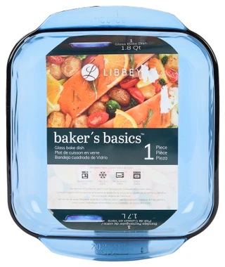 Thumbnail 1: Libbey Baker's Basics 8x8 Denim Blue Baking Dish 