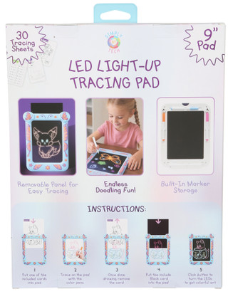 Thumbnail 2: SIMPLY TECH 9 in LED Light Up Tracing Pad with Neon Pens 