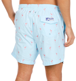 Thumbnail 2: Trunks Men's Embroidered Flamingo 3 Pocket Swim Trunks 