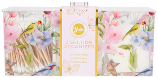 Thumbnail 1: YAFA 3-in-1 Cotton Swabs, Balls, & Pads Section Organizer 