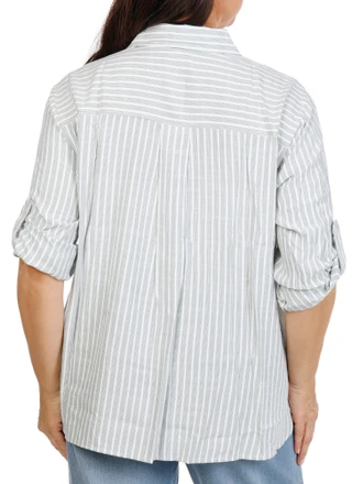 Thumbnail 2: MAX STUDIO Women's Plus Quarter Button Top  