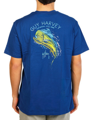 Thumbnail 1: Guy Harvey Men's Scribble Mahi Logo Graphic Tee 