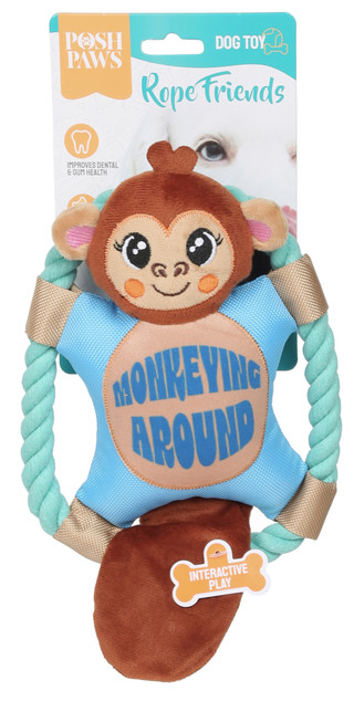 Thumbnail 1: Posh Paws Monkeying Around Rope Tie Pet Toy 