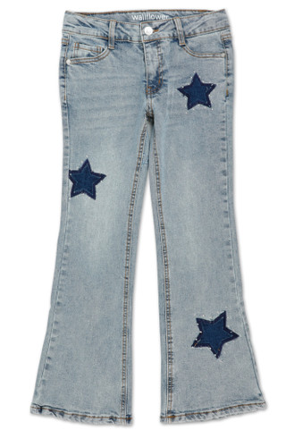 Thumbnail 1: Wallflower Girls Star Patch Jeans  