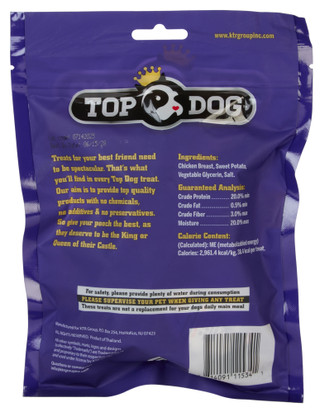 Thumbnail 2: TOP DOG 8 oz Sweet Potato & Chicken Wrap Dog Treats   