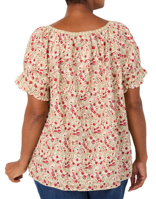 Thumbnail 2: MAX STUDIO Women's Plus Floral Print Top  