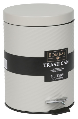 Thumbnail 1: Bombay 1 gal Trash Can  with Foot Pedal & Removable Bin 